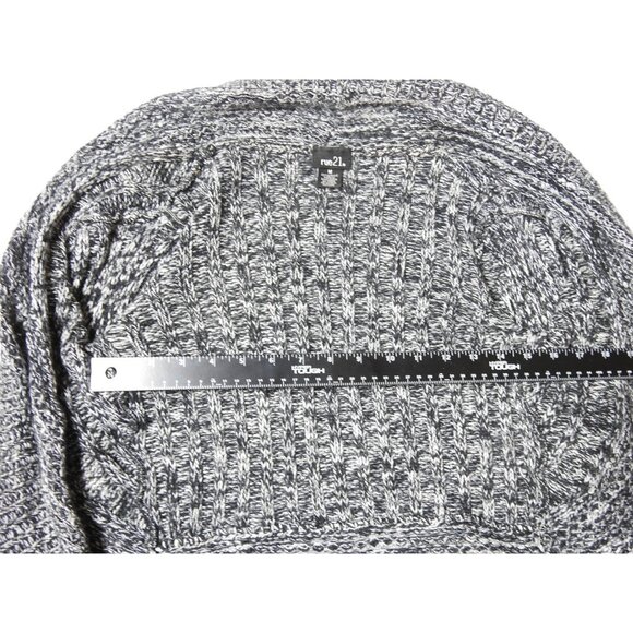 Rue 21 Women’s 3/4 Boho Dolman Sleeve Open Front Sweater Black Tan Sz Small - Picture 6 of 7